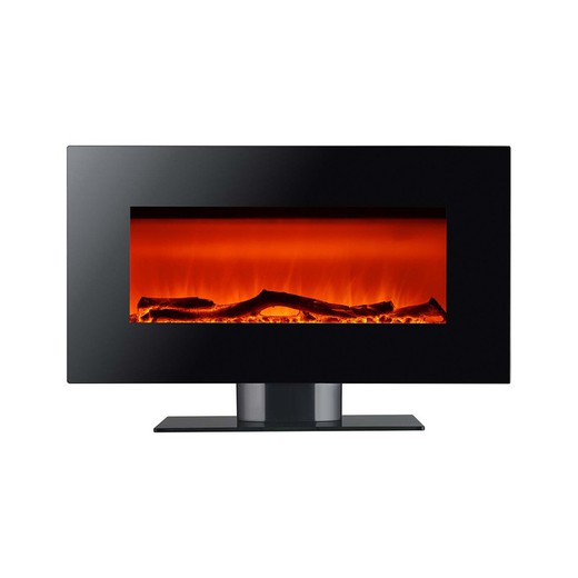 1600 W Minnesota Electric Fireplace 84x26x53 cm with Fire Simulation for Wall / Black Table