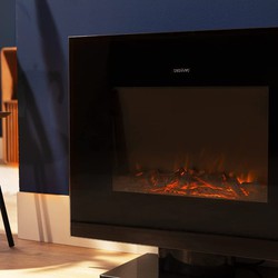 Chimenea Eléctrica 1600 W Alaska 128x26x61 cm con Simulación de Fuego para  Pared/Mesa Blanca — Qechic