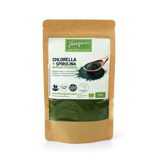 Chlorella + Spirulina ECO-Pulver, 150 gr