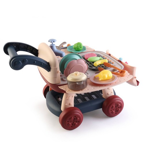 Cuisine Pour Enfants 2en1 Circuit D'eau 39x23x27cm Caddie De