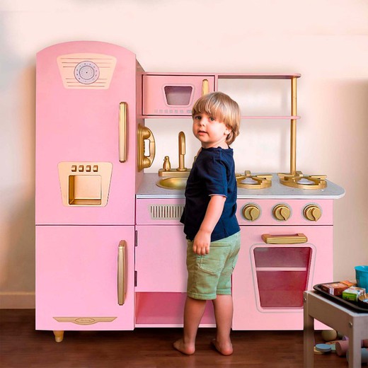 KidKraft Cucina Giocattolo in Stile Vintage - Rosa - Legno bambina