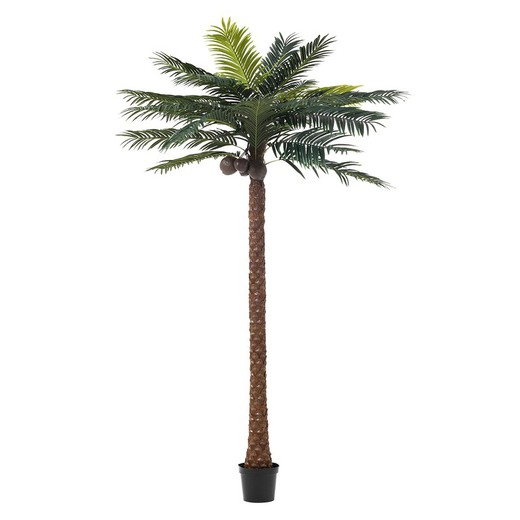 Grøn/brunt plastik kokostræ, Ø190x350cm