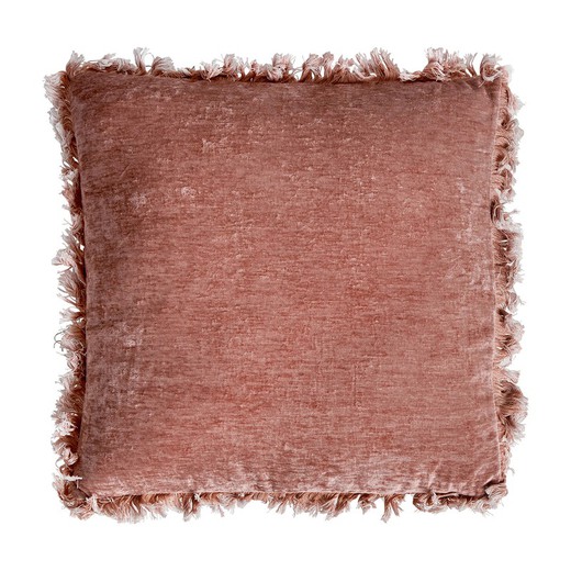 Βελούδινο μαξιλάρι Airlia σε παστέλ ροζ, 50 x 10 x 50 cm