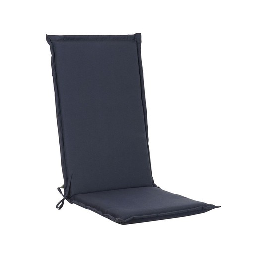 Almofada com encosto para cadeira de tecido azul marinho, 42 x 115 x 5 cm | Lado Mar