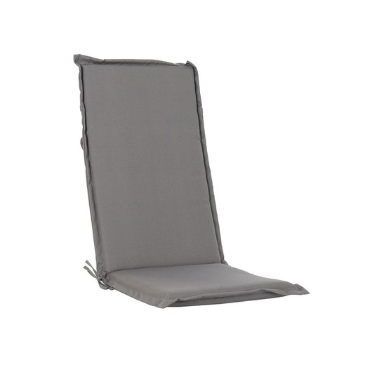Almofada com encosto para cadeira de tecido cinza, 42 x 115 x 5 cm | Lado Mar