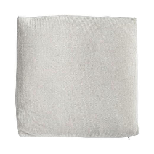 Coussin en coton blanc Bemus, 45x10x45cm