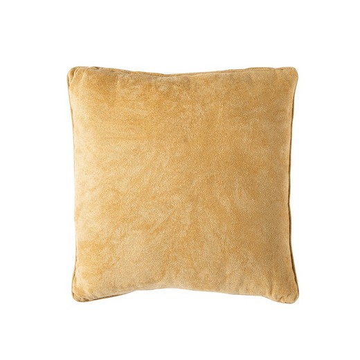 Mustard cotton cushion, 45 x 45 x 10 cm | Plain