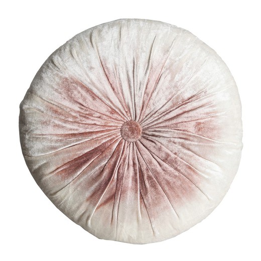 Cuscino in cotone Nilea Bianco / Rosa, 33x10x33cm