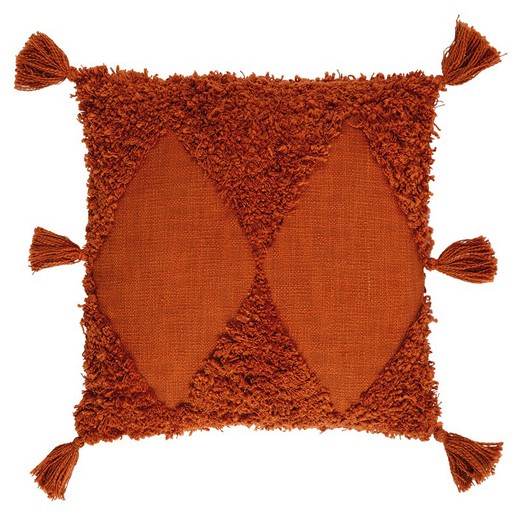 Red cotton cushion, 45 x 45 x 10 cm | Peace
