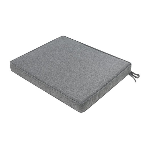 Outdoor seat cushion in olefin fabric in dark grey, 45 x 36 x 5 cm | Mooma Comfort