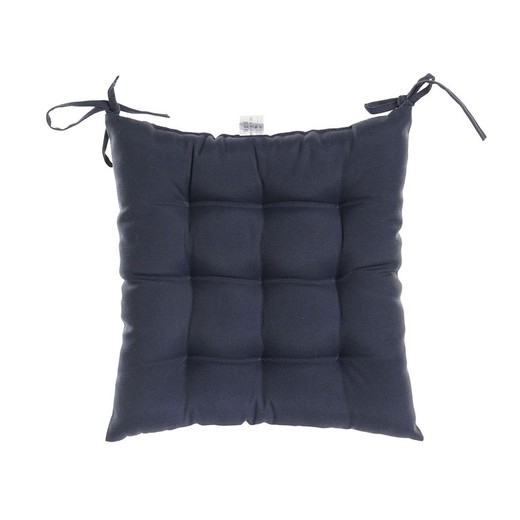 Cojín de asiento para silla de tejido en azul marino, 40 x 40 x 7 cm | Sea Side
