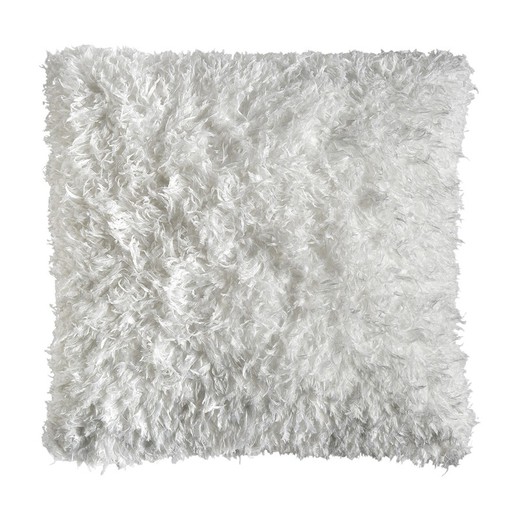 Hvid polyester pude, 44 x 44 x 10 cm | asira