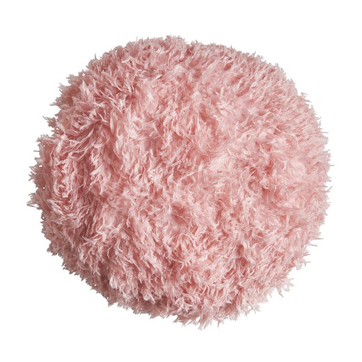 Roze polyester kussen, Ø 33 x 9 cm | asira
