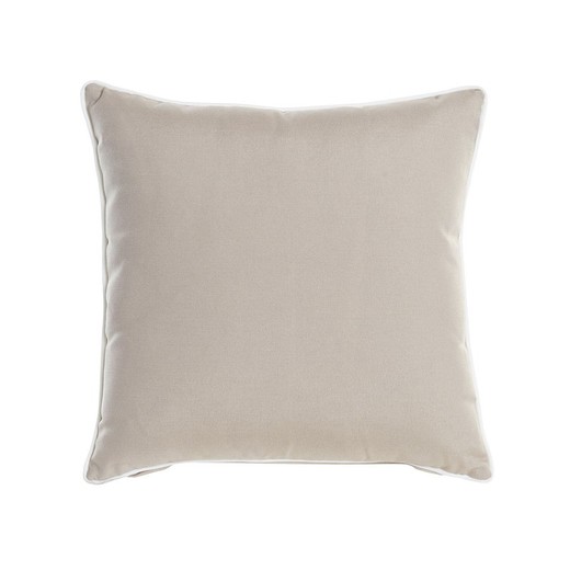 Poduszka z tkaniny kremowej, 40 x 40 x 10 cm | Strona morska