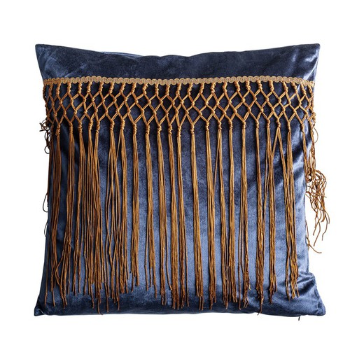 Velvet Cushion Desa Blue / Gold, 45x4x45cm