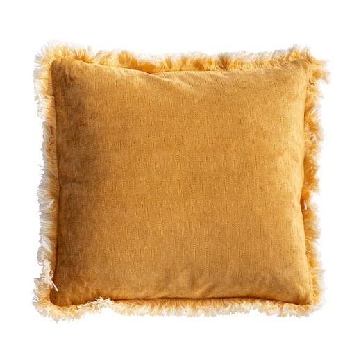 Irfan Velvet Cushion Yellow, 45x7x45cm
