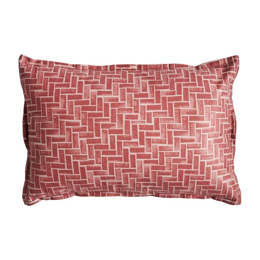 Pink velvet cushion, 42 x 10 x 26 cm | Pink