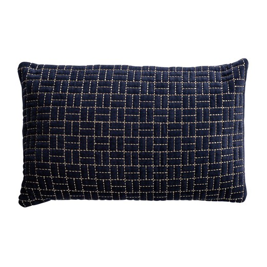 LIS Cushion in Blue/Gold Velvet, 50x10x31 cm.