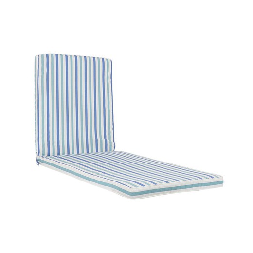 Fabric hammock cushion in light blue and navy blue, 60 x 190 x 5 cm | Sea Side