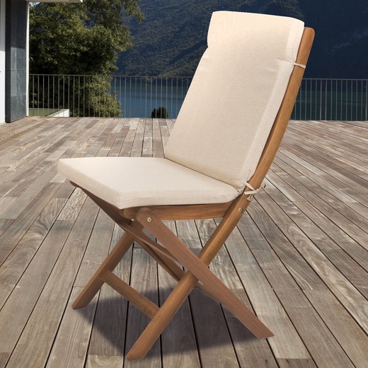 Cojín para silla 45x45 100% algodón color beige chambray — Cojines Para  Jardin