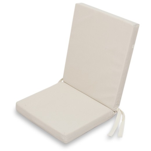 Cuscino per sedia con schienale Chillvert Hampton 90x45x5 cm Rivestimento sfoderabile beige
