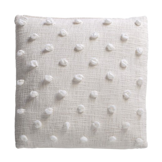 YAIZA White Cotton Cushion, 51x10x51 cm.