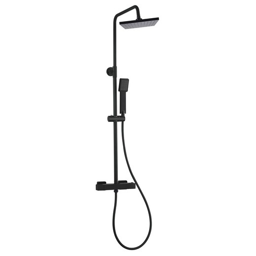 Stainless steel shower column in black, 2.4 x 35.5 x 83/119 cm | Chillout Sea