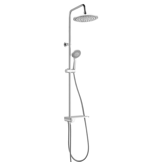 Stainless steel shower column in silver, 2.2 x 35.5 x 96.5 cm | Chillout Bay