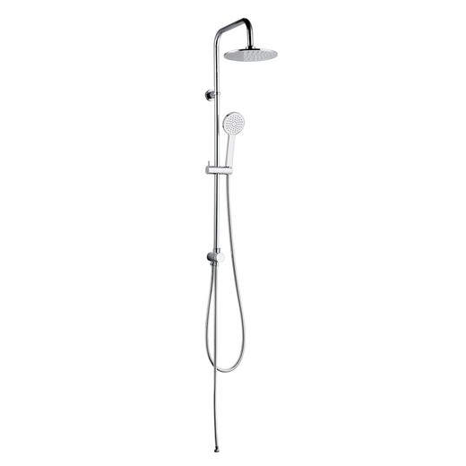 Stainless steel shower column in silver, 2.2 x 35.5 x 96.5 cm | Chillout Valley