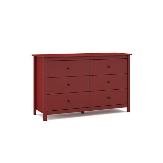 Garnet pine chest of drawers, 130 x 45 x 80 cm | misty