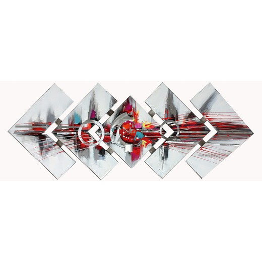 Abstrakt ramkomposition (145 x 57 cm) | Abstrakt serie
