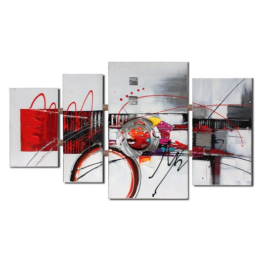 Sammensætning abstrakte malerier (120 x 70 cm) | Abstrakt serie