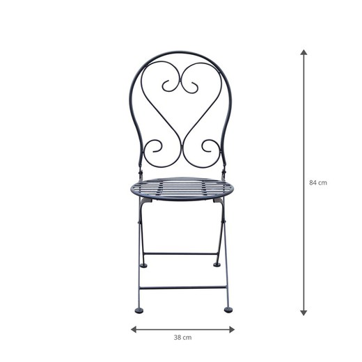 Conjunto de balcón mesa y 4 sillas blanco crema BIVIO 