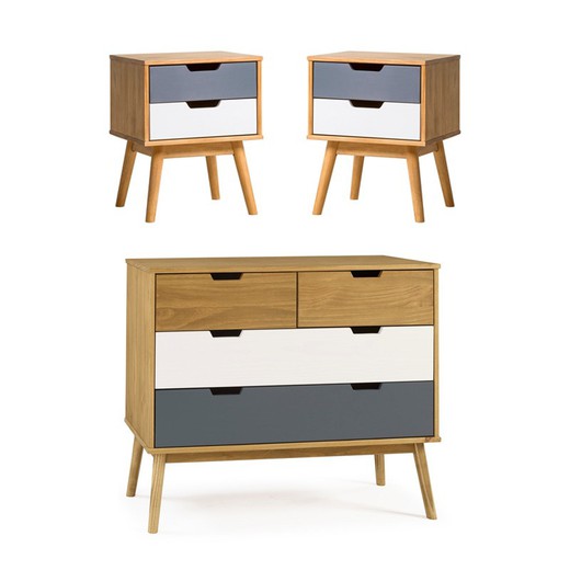 Bedroom set, chest of drawers and 2 small tables | Cusco