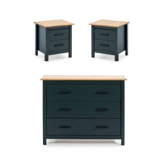 Bedroom set, chest of drawers and 2 small tables | miranda
