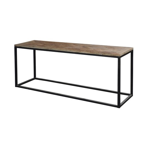 Console in gerecycled iepenhout, 160 × 45 × 76 cm