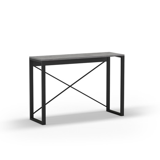 Consola de madera en negro y gris, 110 x 35 x 76 cm | Archie