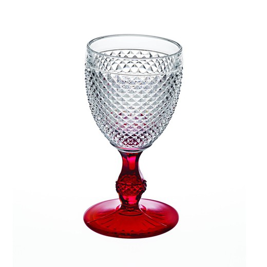 Copa de vino Bicos de pie rojo, Ø8,8x17cm