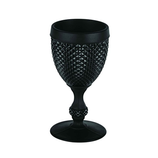 Copa de vino Bicos en negro, Ø8,8x17cm