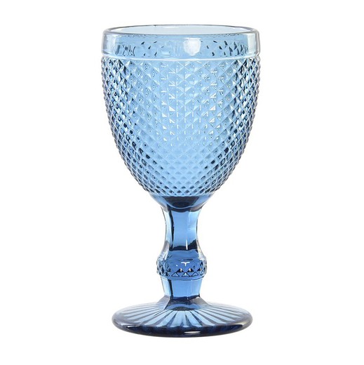Vattenglas av glas i blått, Ø 8,7 x 17 cm | Da Gama
