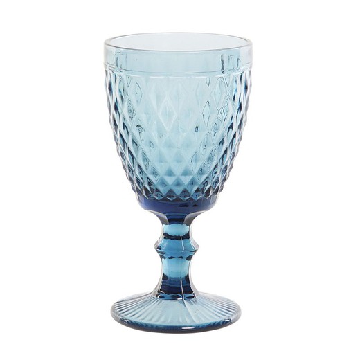 Glas vandglas i blåt, Ø 8,7 x 17 cm | Dage