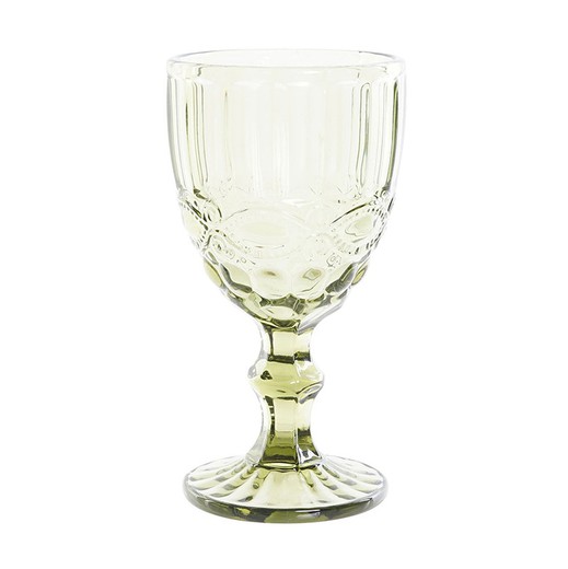 Glass water cup in green, Ø 8.7 x 17 cm | Cabral