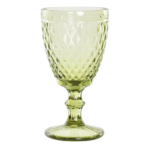 Copa de agua de cristal en verde, Ø 8,7 x 17 cm | Dias