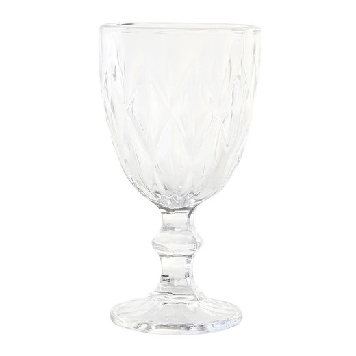 Taça de vinho em cristal transparente, Ø 8 x 15,5 cm | Magalhães