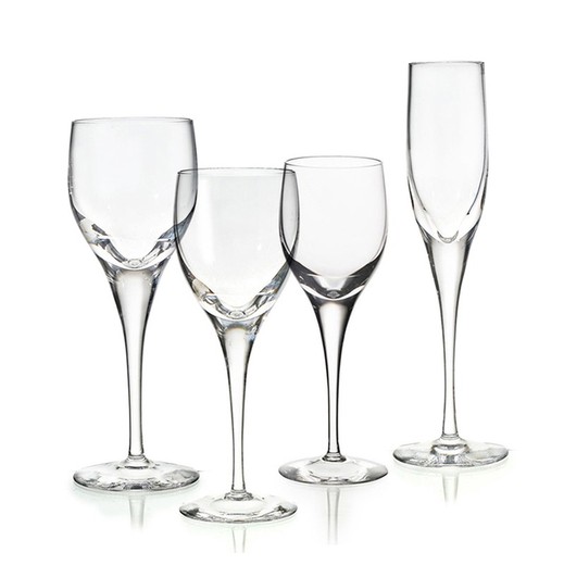 Glassware with 62 pieces of transparent glass | Claire