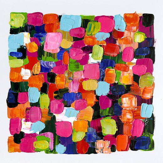 Quadri astratti a colori quadrati II (100 x 100 cm) | Serie astratta