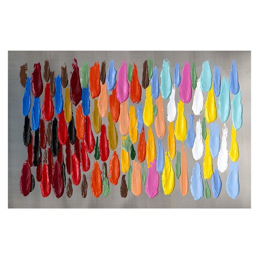 Abstrakt maleri tyk penselstræk (200 x 130 cm) | Abstrakt serie