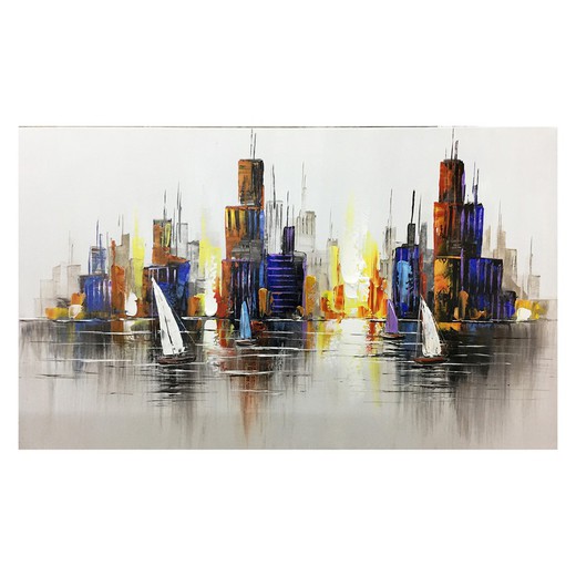 Abstracte zeilboten (100 x 60 cm) | Nature-serie