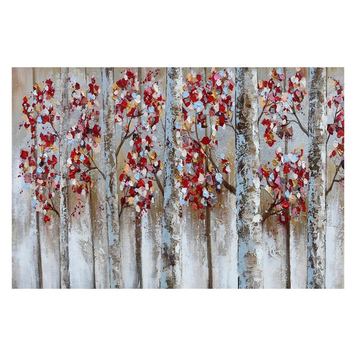Frame met rode herfstbomen (120 x 80 cm) | Nature-serie