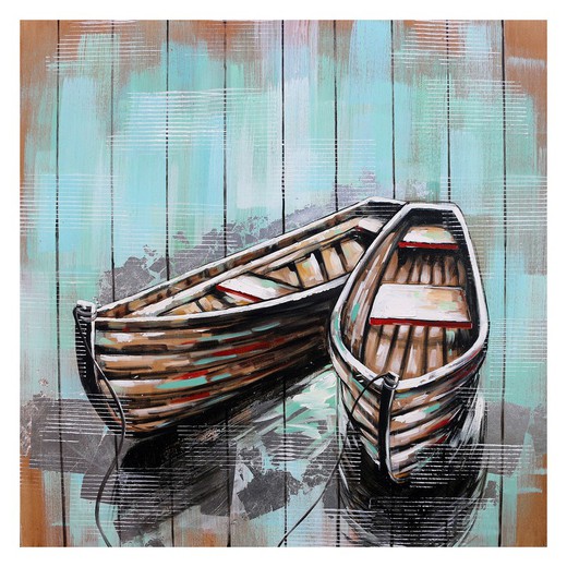 Obraz z łodzi (100 x 100 cm) | Seria obiektów